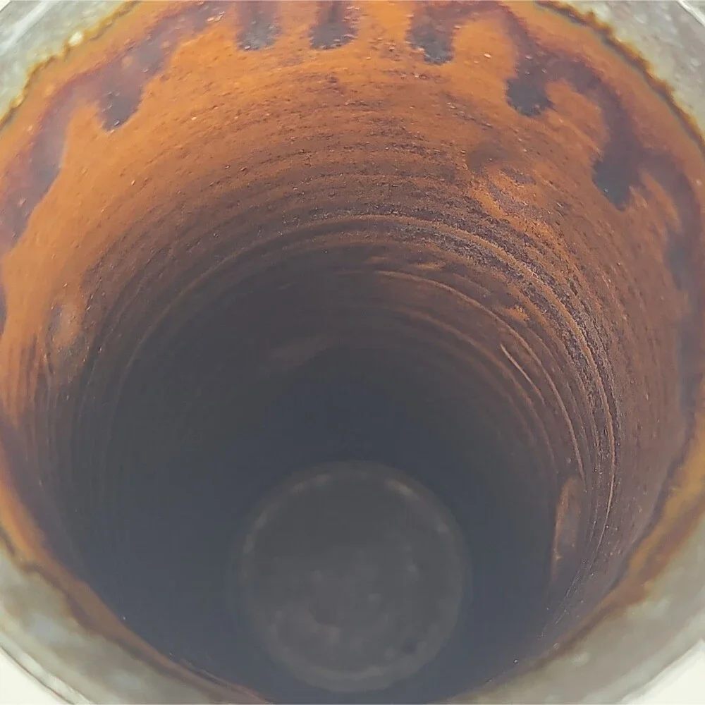 Aaron Ashcraft Studio Art Pottery Tree Knot Tumbler Sandstone Glaze Signed